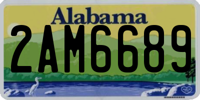 AL license plate 2AM6689