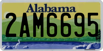 AL license plate 2AM6695