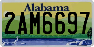 AL license plate 2AM6697