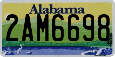 AL license plate 2AM6698