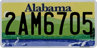 AL license plate 2AM6705