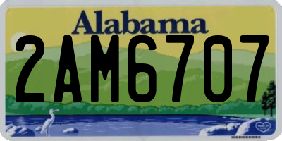 AL license plate 2AM6707