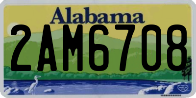 AL license plate 2AM6708