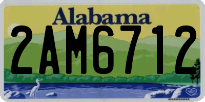 AL license plate 2AM6712
