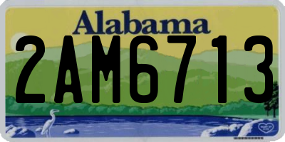 AL license plate 2AM6713