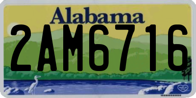 AL license plate 2AM6716