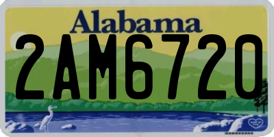 AL license plate 2AM6720