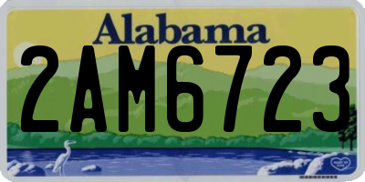 AL license plate 2AM6723