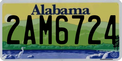 AL license plate 2AM6724