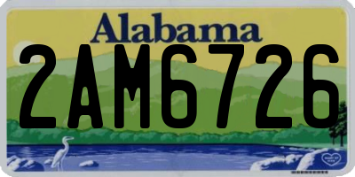 AL license plate 2AM6726