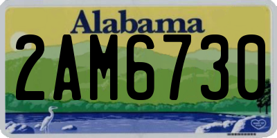 AL license plate 2AM6730