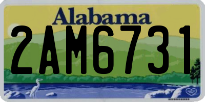 AL license plate 2AM6731