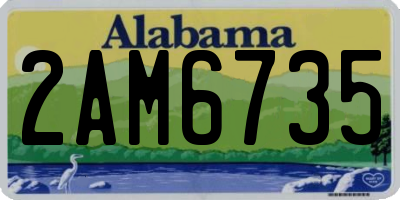 AL license plate 2AM6735