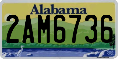 AL license plate 2AM6736