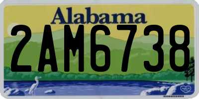AL license plate 2AM6738