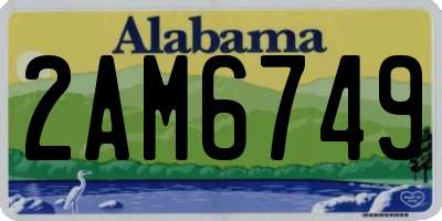 AL license plate 2AM6749