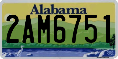 AL license plate 2AM6751