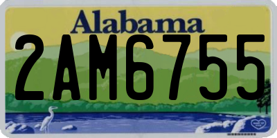 AL license plate 2AM6755