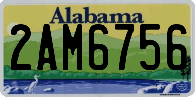 AL license plate 2AM6756