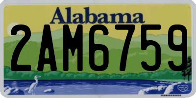 AL license plate 2AM6759