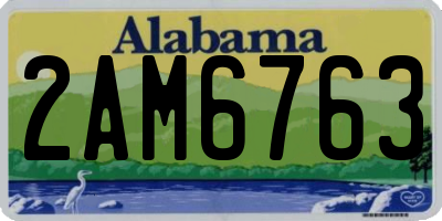 AL license plate 2AM6763