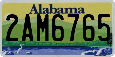 AL license plate 2AM6765