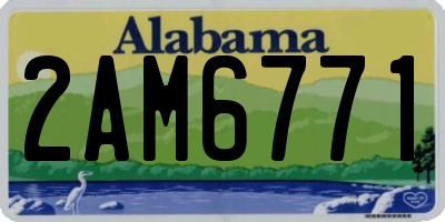 AL license plate 2AM6771