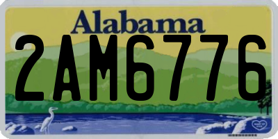 AL license plate 2AM6776
