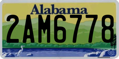 AL license plate 2AM6778