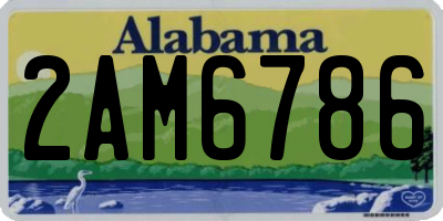 AL license plate 2AM6786