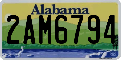 AL license plate 2AM6794
