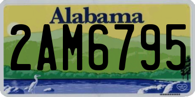 AL license plate 2AM6795