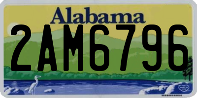 AL license plate 2AM6796
