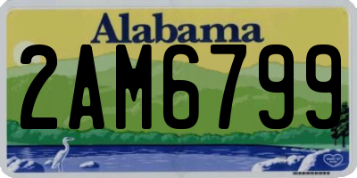 AL license plate 2AM6799