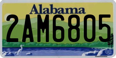 AL license plate 2AM6805