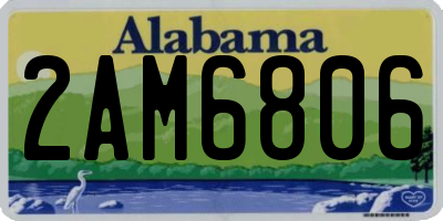 AL license plate 2AM6806