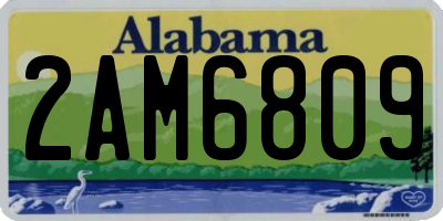 AL license plate 2AM6809