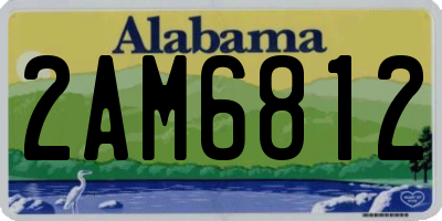 AL license plate 2AM6812