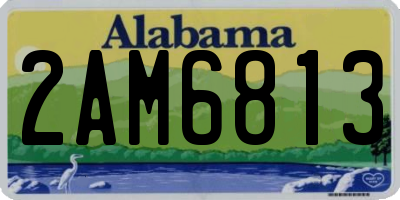 AL license plate 2AM6813