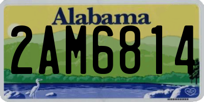 AL license plate 2AM6814