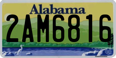 AL license plate 2AM6816