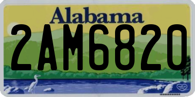 AL license plate 2AM6820