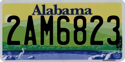 AL license plate 2AM6823
