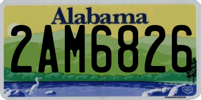 AL license plate 2AM6826
