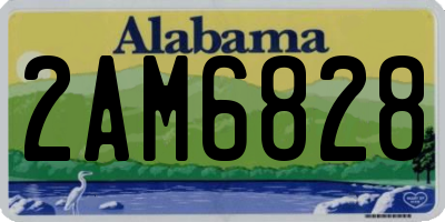 AL license plate 2AM6828