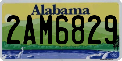AL license plate 2AM6829