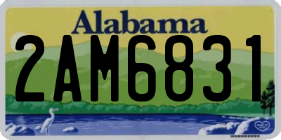 AL license plate 2AM6831