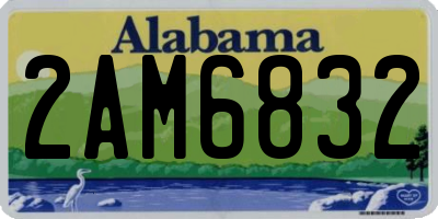 AL license plate 2AM6832