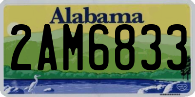 AL license plate 2AM6833