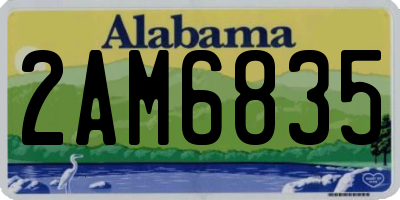 AL license plate 2AM6835